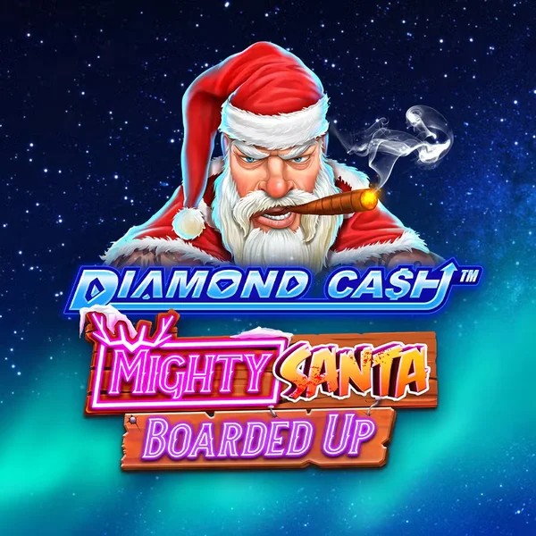 Diamond Cash Mighty Santa Boarded Up slot logo by Greentube at VipLuck Casino