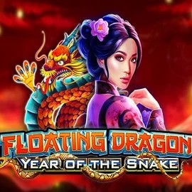 Floating Dragon Year of the Snake slot logo by Pragmatic Play at VipLuck Casino