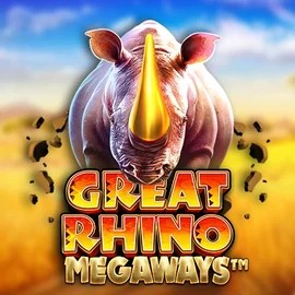 Great Rhino Megaways slot logo by Pragmatic Play at VipLuck Casino