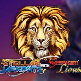 Stellar Jackpots with Serengeti Lions slot logo by Lightning Box Game at VipLuck CasinoStellar Jackpots with Serengeti Lions